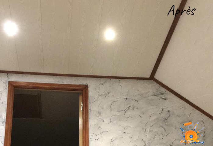 1 plafond avec lambris pvc